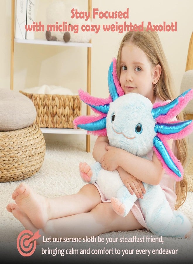 Micling Weighted Stuffed Animal - Blue Axolotl 4.5 lbs, Ideal for Sensory Needs, Austism & Anxiety | Comfort & Relaxation for Both Kids and Adults - Image 2